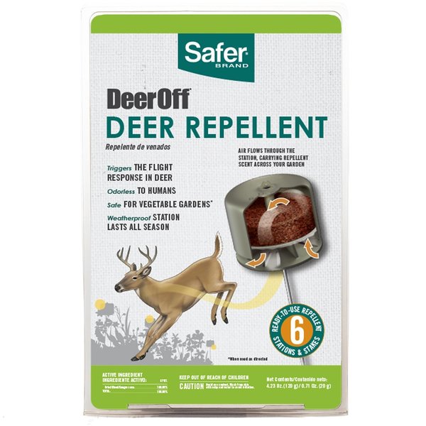 Safer Brand Deer Off Repellent Station Stake For Deer 6 pk, 6PK 5962